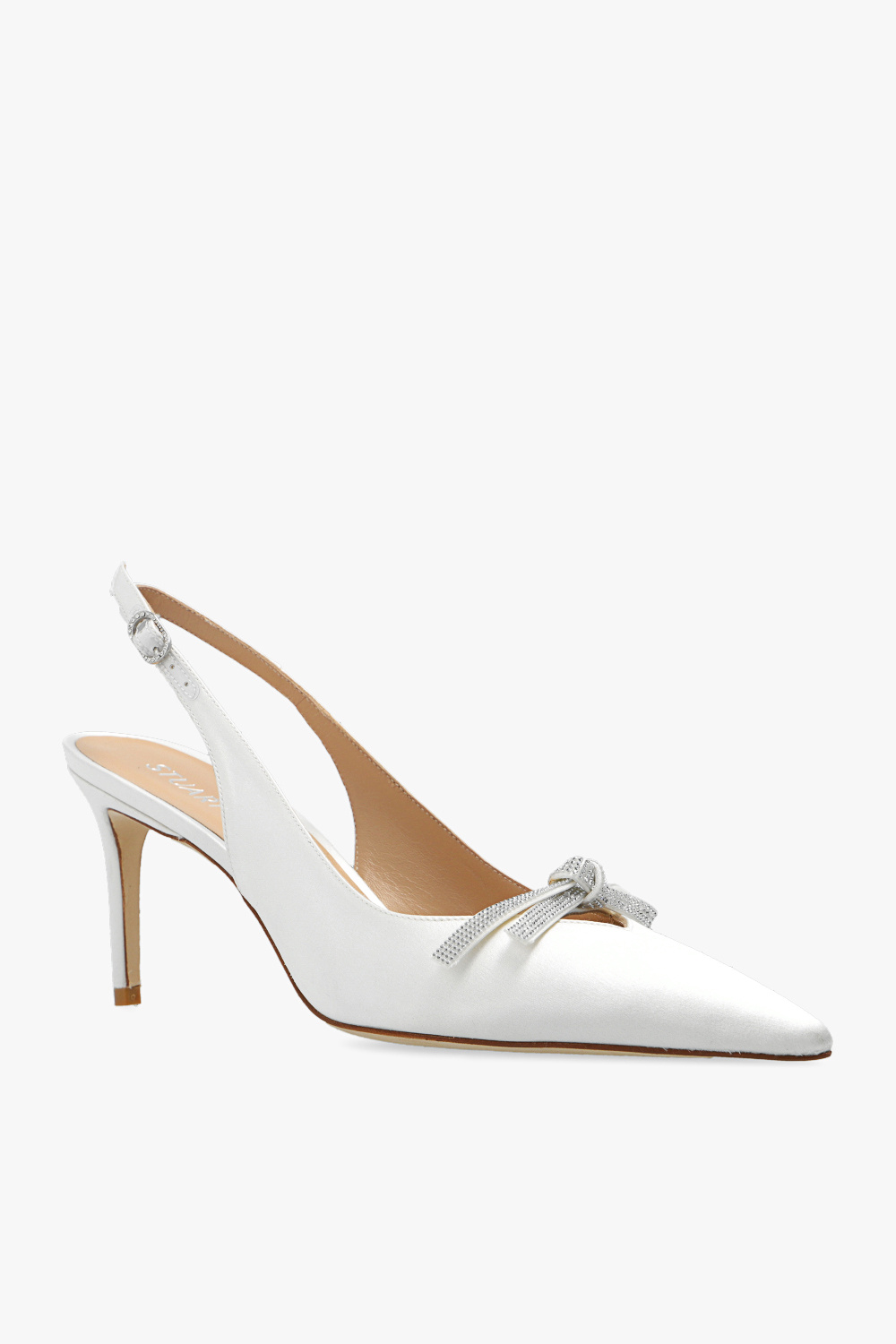 【関税込み】STUART WEITZMAN 'Sw Bow' mules SW BOW 100 SLIDE in CRYSTAL for Women | Stuart Weitzman®